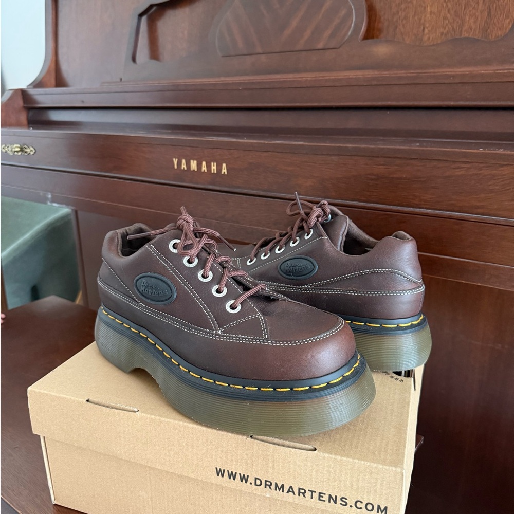 Dr. Martens Brown Leather Sneakers with Chunky Sole